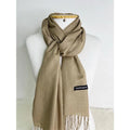 Cachecol Feminino com Franjas em Pashmina Liso