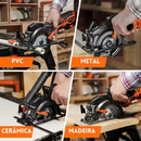 Serra Circular Cortex Multiuso, 6 Lâminas Inclusas + BRINDES: Óculos de Proteção e Trena 7.5 Metros